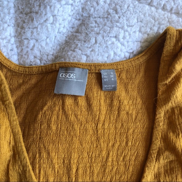 V-neck mustard dress - Picture 6 of 6